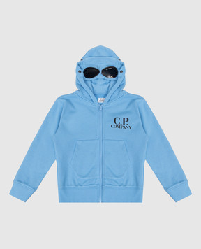 C.P. Company Children's blue sports jacket with logo print CMF01ALCA6948