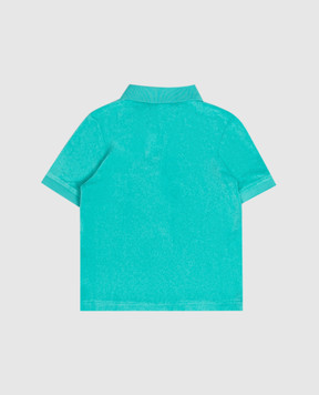 Sporty & Rich Children's green terry polo shirt with logo embroidery TO118712326GR02