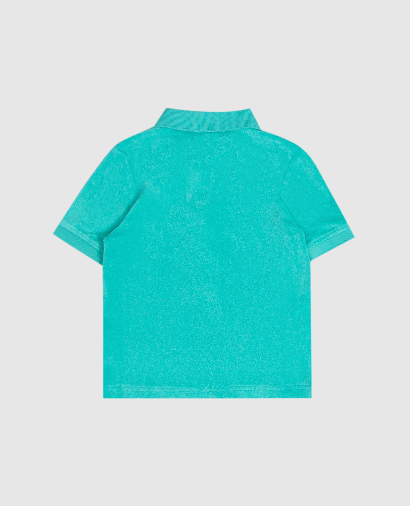 Children's green terry polo shirt with logo embroidery Sporty & Rich 2