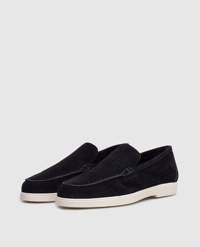MooRER SAVILLE blue suede loafers SAVILLEP5