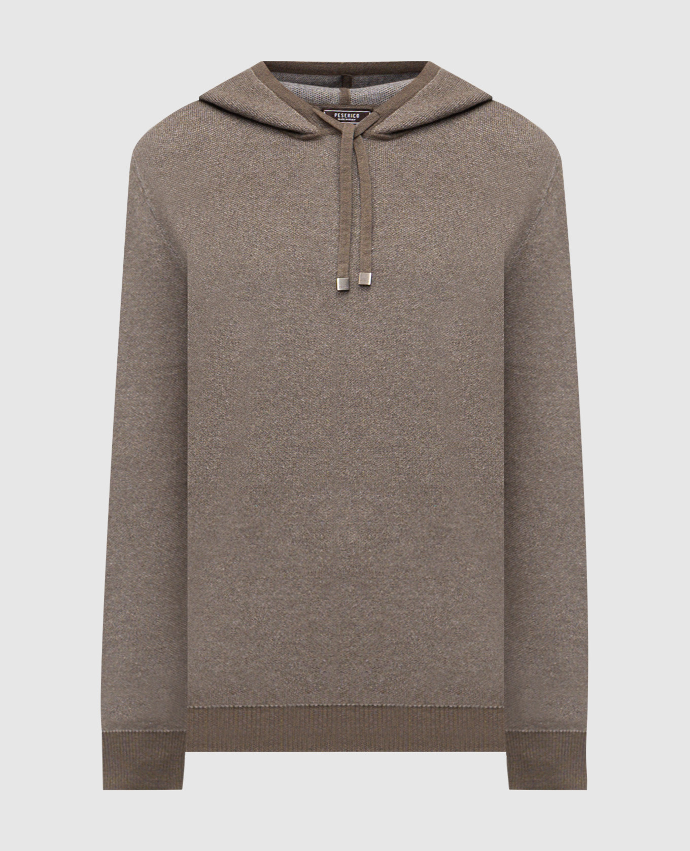 

Khaki cashmere and wool hoodie Peserico