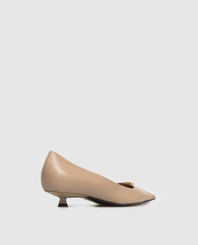 Sergio Rossi Beige leather shoes with emblem B13291MCPT04
