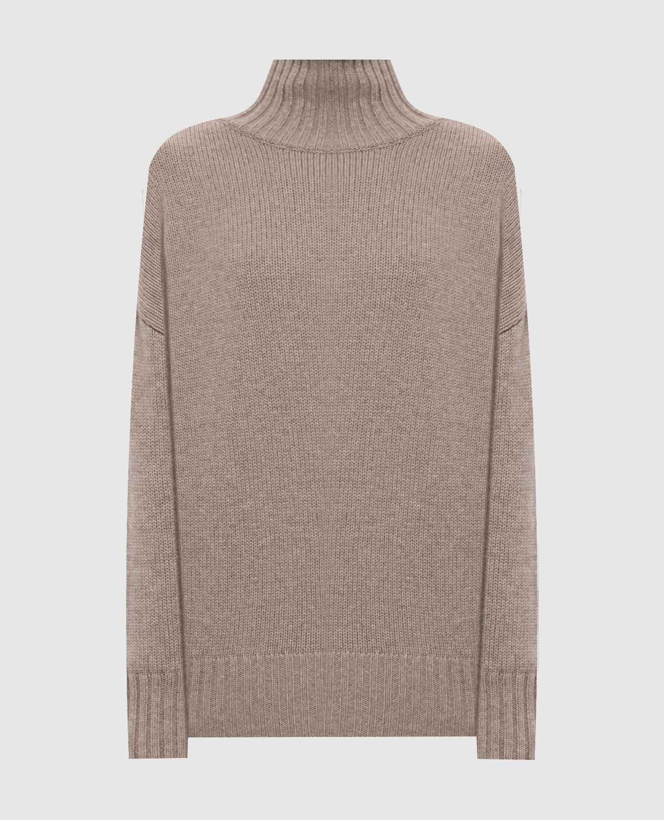 Beige wool and cashmere sweater