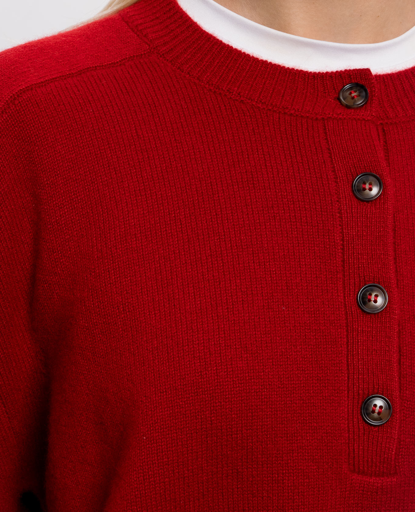 Red MALO cashmere jumper Loulou de Saison 5