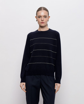 Peserico Blue wool, silk and cashmere sweater A99865F1209283