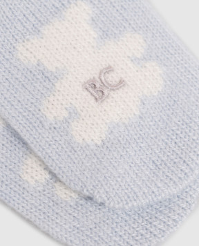 Brunello Cucinelli Children's blue cashmere hat, gloves and socks set BBMSETNB02