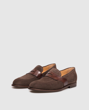 Brunello Cucinelli Brown suede loafers MZUDYRU669