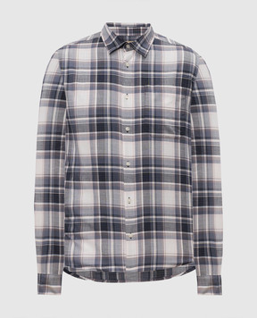 Woolrich Blue checkered shirt CFWOSI2023MRUT5321