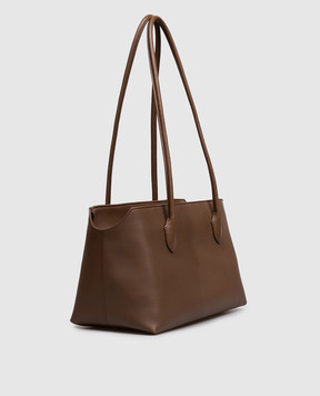 The Row Terrasse brown leather tote bag W1292L97