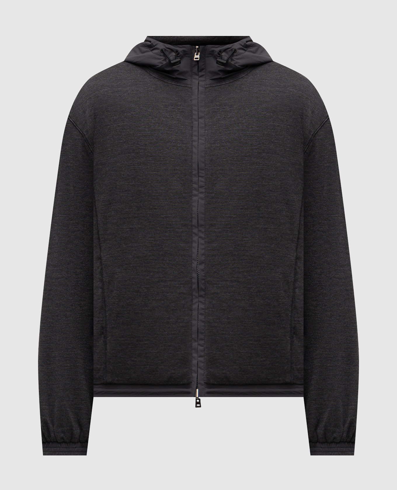 Grey reversible sports jacket with wool