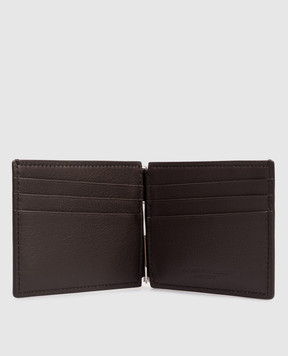 Brunello Cucinelli Brown leather cardholder MWZNBU440