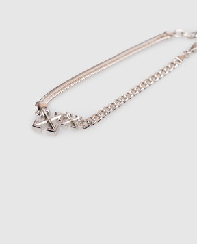 Off-White Silver bracelet with emblem OMOA10RC99MET001