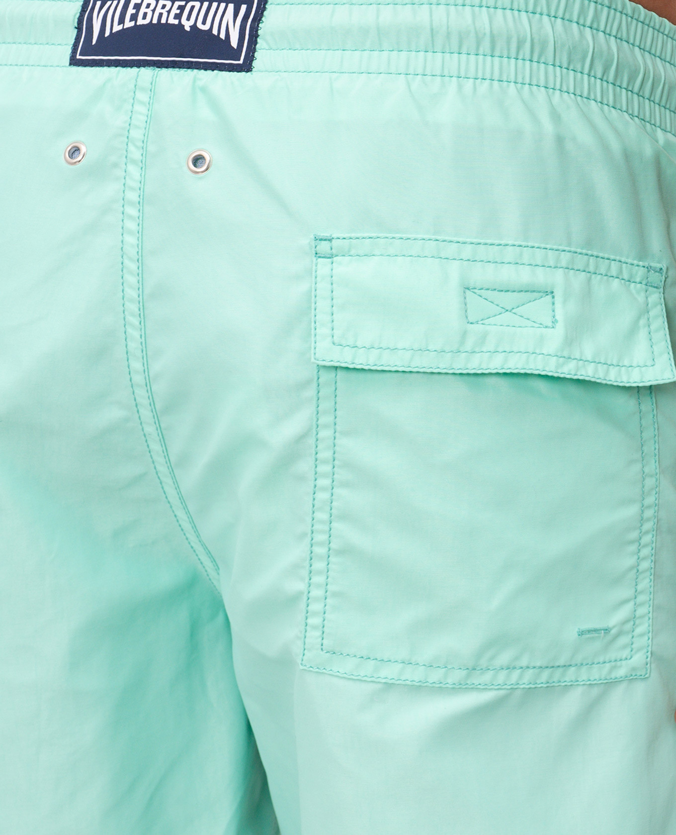 Green swim shorts with patch Vilebrequin 5