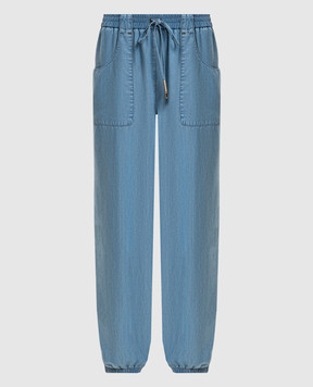 Twinset Blue joggers with logo 261LL2QCC
