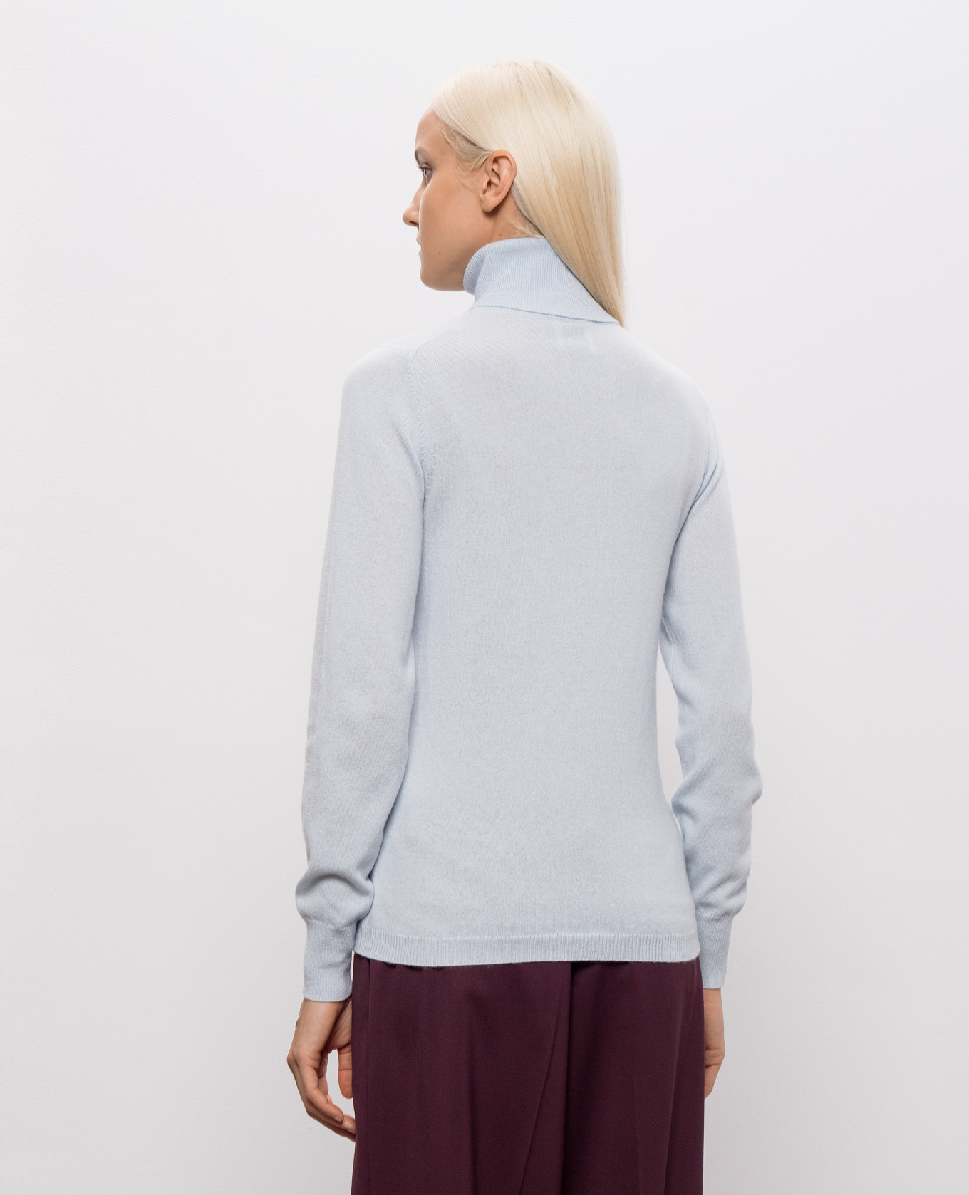 Blue wool and cashmere turtleneck Allude 4