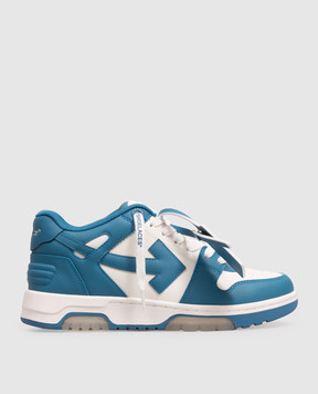 Off-White Out Of Office blue leather sneakers OF05725101