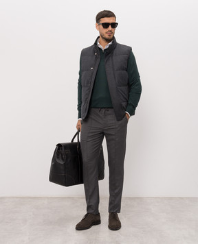 ISAIA Gray wool pants PNC053P9010