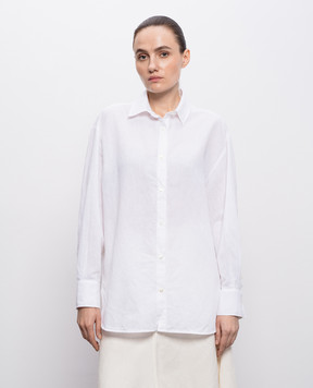 Woolrich White shirt with linen CFWWSI2013FRUT5295