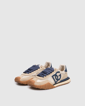 Dolce&Gabbana Beige DG Athletic combination sneakers CS2384AZ862