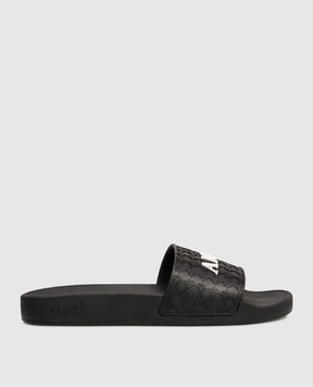 AMIRI Black sliders with logo AMFOSL1005