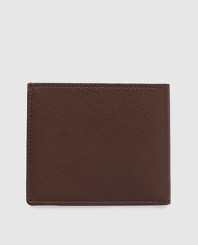 Brunello Cucinelli Brown leather wallet with embossed logo MWZNBU006