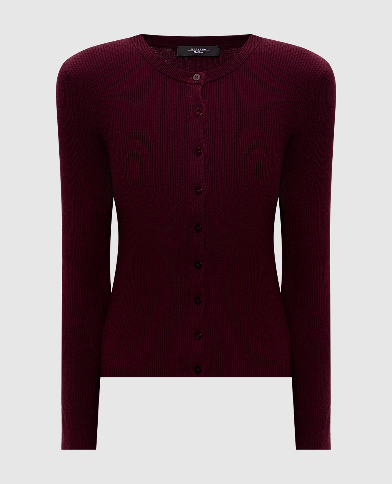 

Burgundy ribbed cardigan WKDESULE Max Mara Weekend