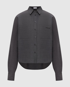 Brunello Cucinelli Gray shirt with wool MPW07NB206