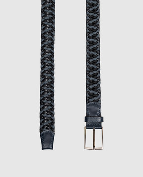 ISAIA Blue combination braided belt FB0074PLF65