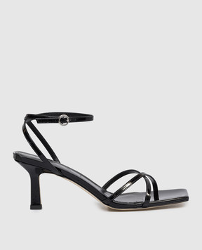 Aeyde Edith black patent leather sandals HS0163005001126