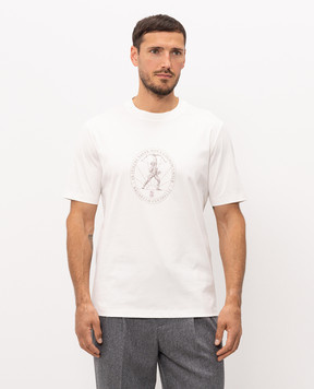 Brunello Cucinelli Ivory T-shirt with print M0B138519
