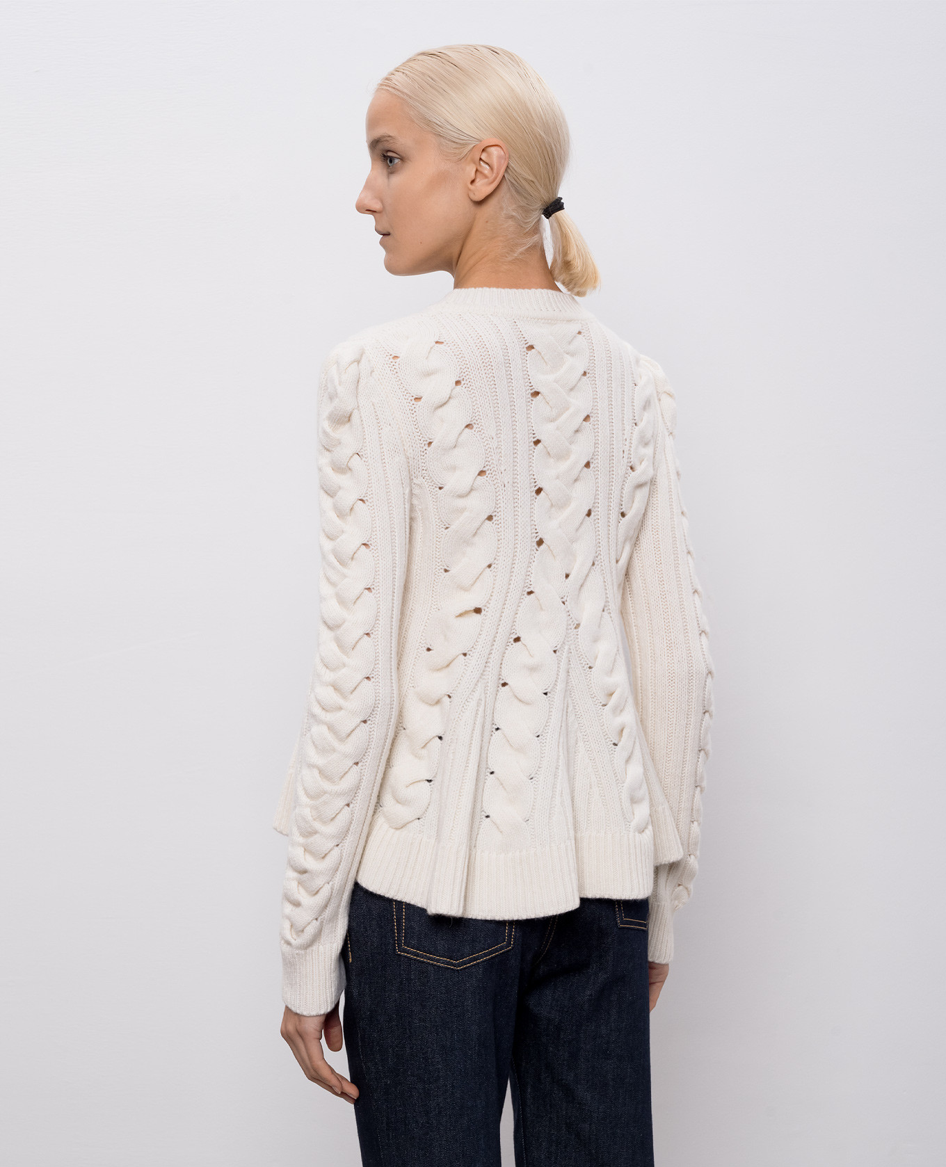 White wool and cashmere sweater Alexander McQueen 4