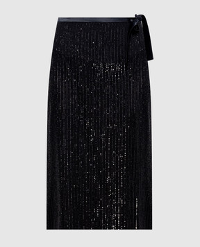 Peserico Black skirt with sequins E0532106807