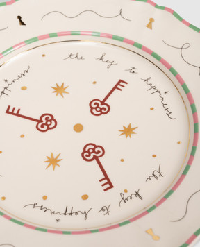 Bitossi Home Keys White Porcelain Dinner Plate PAN01003