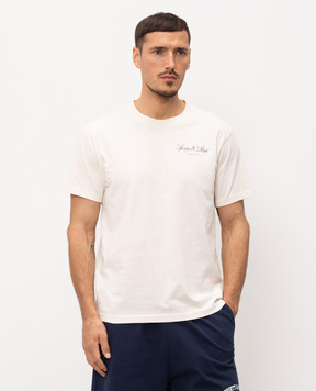 Sporty & Rich Ivory T-shirt with logo print TO11976269WH37m