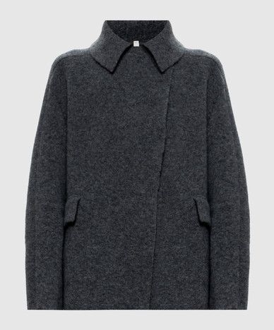 Gray cropped coat