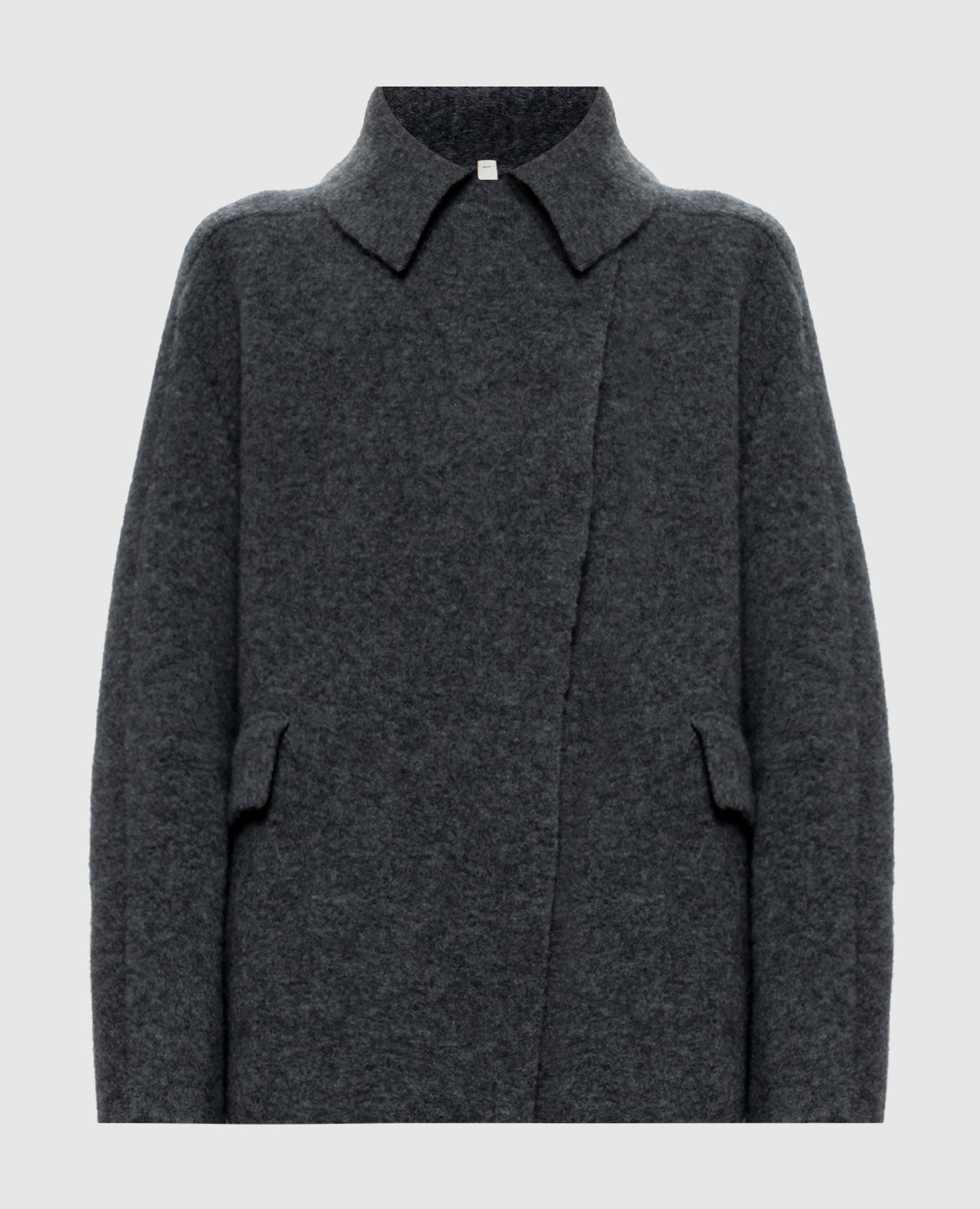 Gray cropped coat