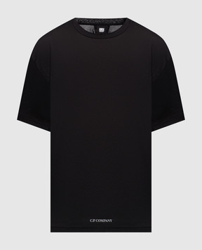 C.P. Company Black t-shirt with logo print MTS243A110666W
