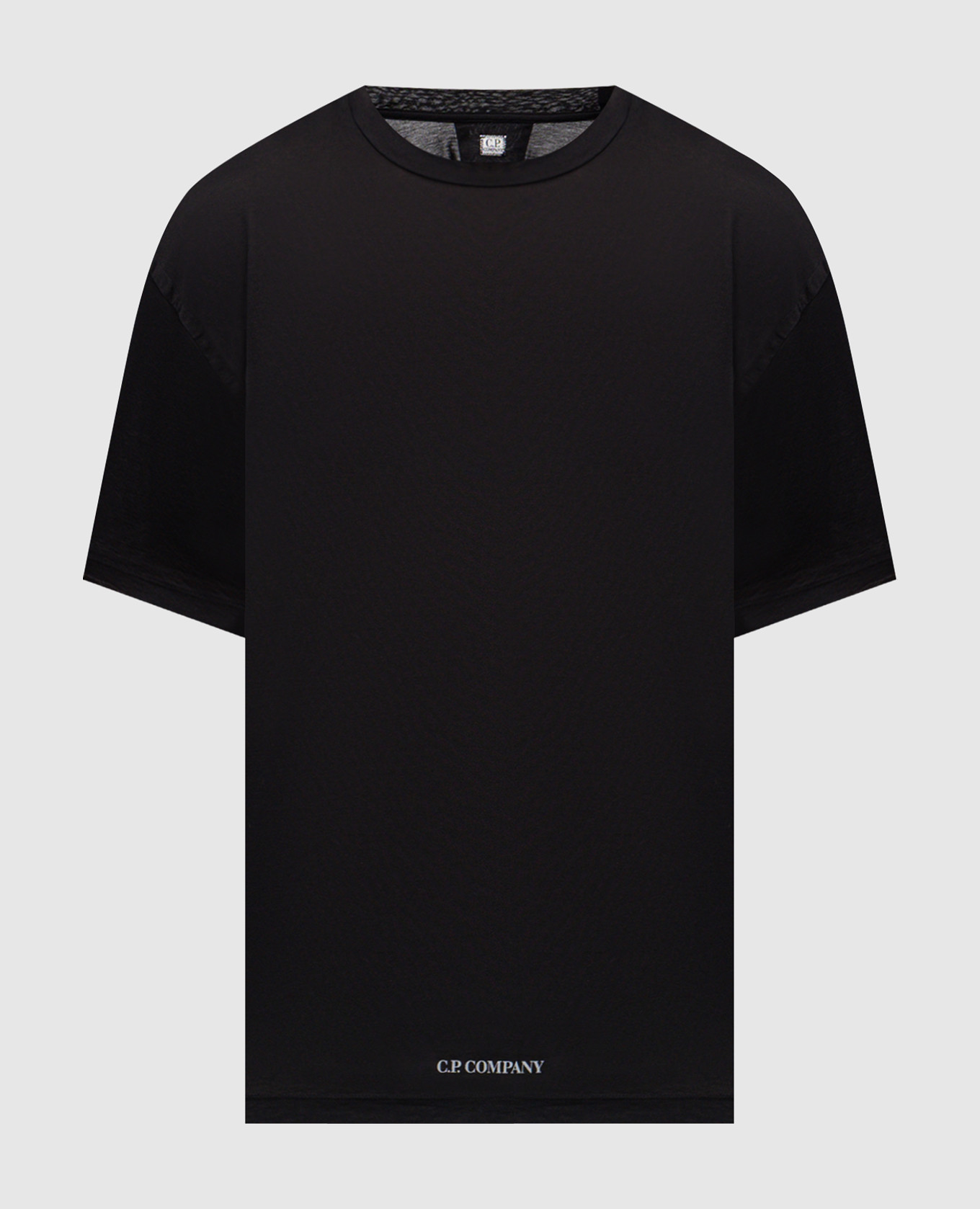 Black t-shirt with logo print