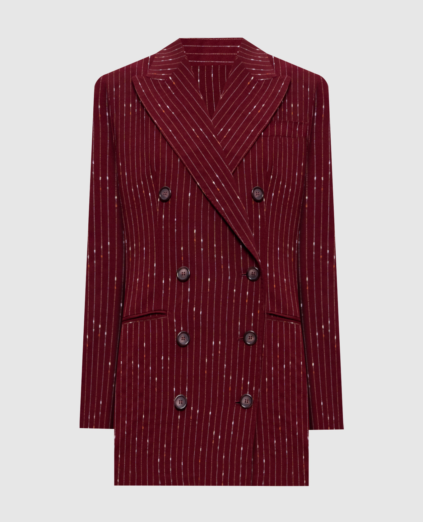 Taormina burgundy striped double-breasted jacket