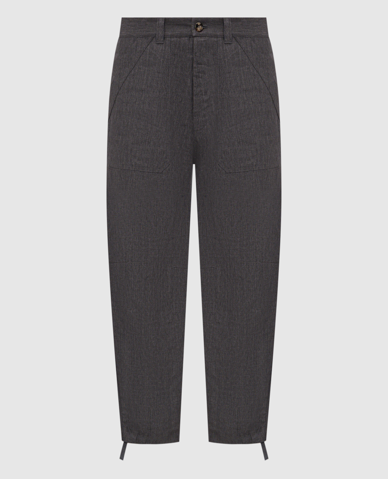 

Gray linen pants Brunello Cucinelli, Grey