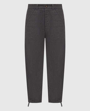Brunello Cucinelli Gray linen pants MH248S2470