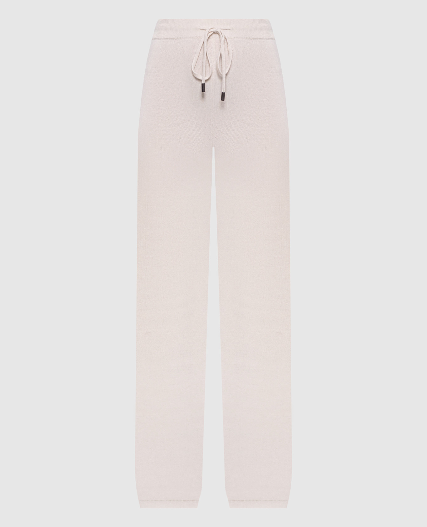 Beige wool, silk and cashmere pants