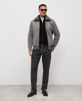 Cashmere&Whiskey Black cashmere cardigan MU7931307341PF