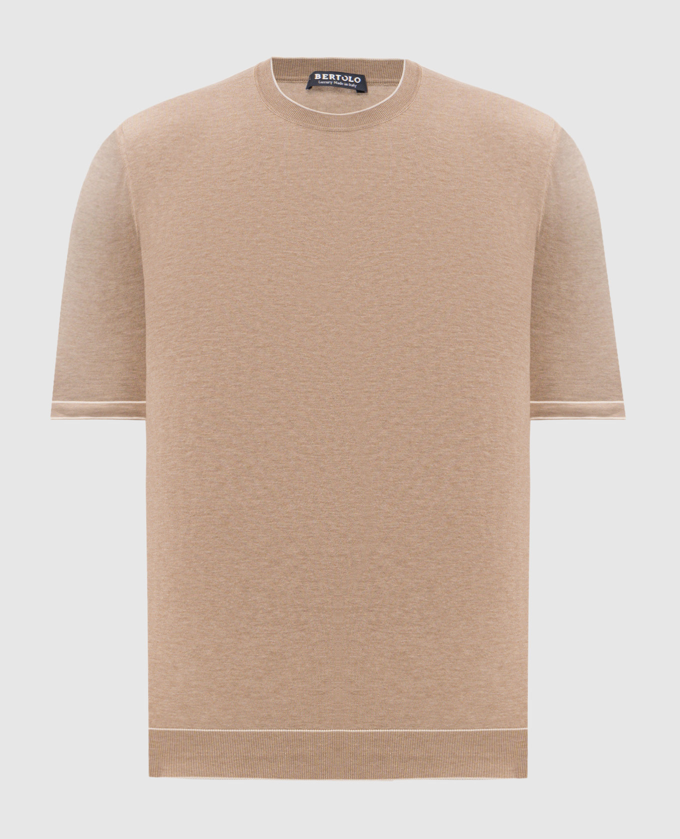 Beige cotton T-shirt