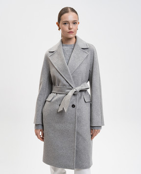 Max Mara Panteon grey double-breasted coat with cashmere and alpaca wool PANTEON