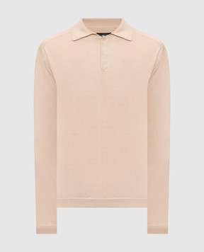 Sease Beige long-sleeved polo shirt KP048XG106