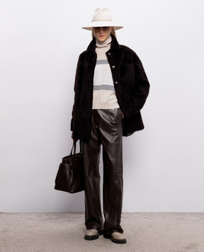 Peserico Beige wool, silk and cashmere turtleneck A99863F12C9283