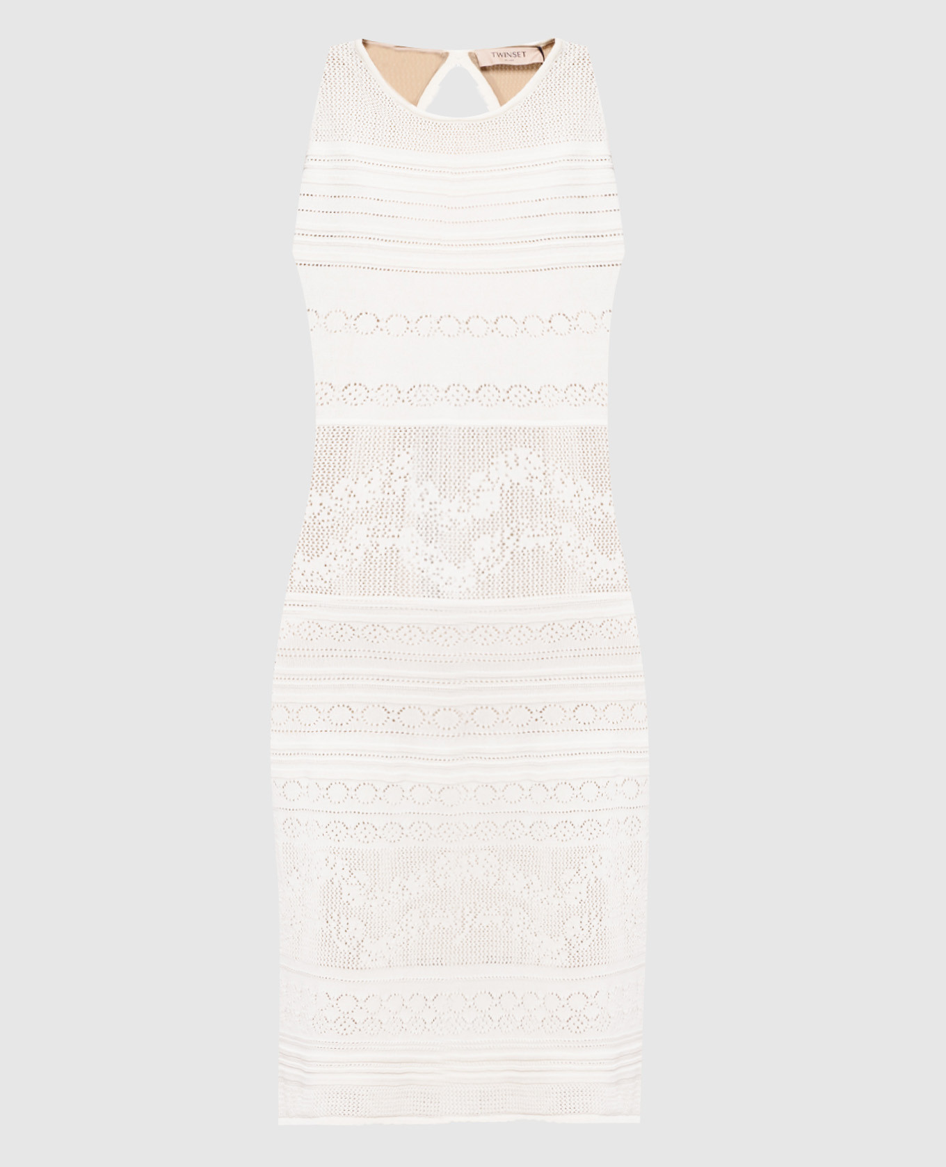 Ivory patterned dress