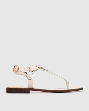 Doucal's Ivory leather sandals DD8870MARNUF073