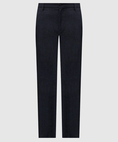 Pantalon en laine bleue
